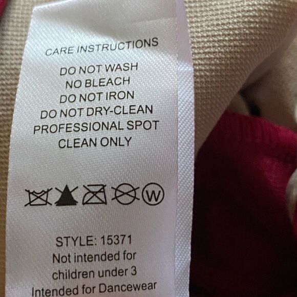 Weissman Dance costume Red tutu velvet ballet dress leotard 15371 IC- child 7/8 - Picture 7 of 8